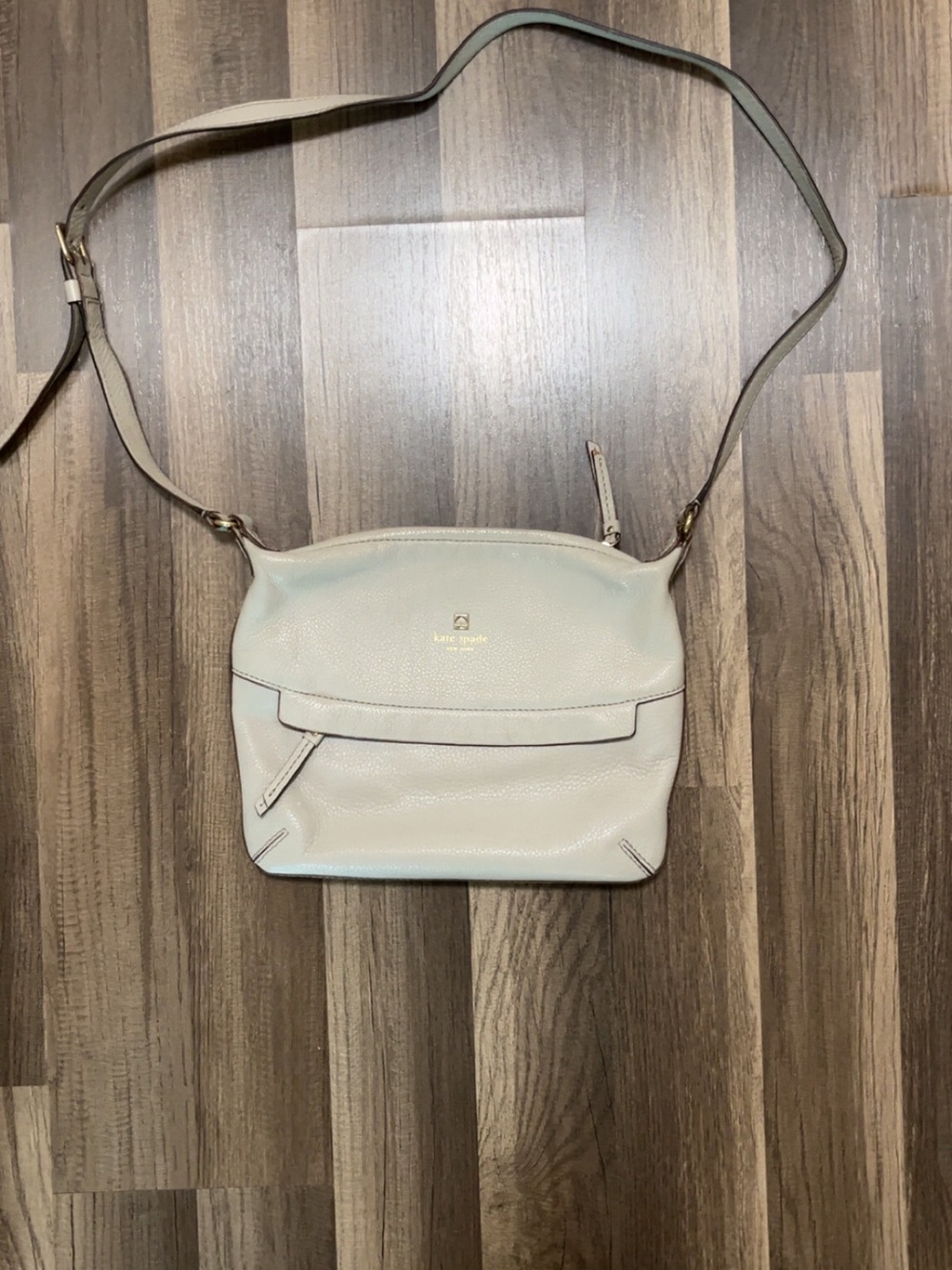 KATE SPADE Cream Leather Grant Park Starla Crossbody Bag Purse